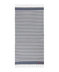 MC2 Saint Barth Fouta Classic Honeycomb With White And Blue Stripes