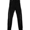 Bolan Banana Black Denim Baggy Pant With Full Lenght Zip - Bolan Banana