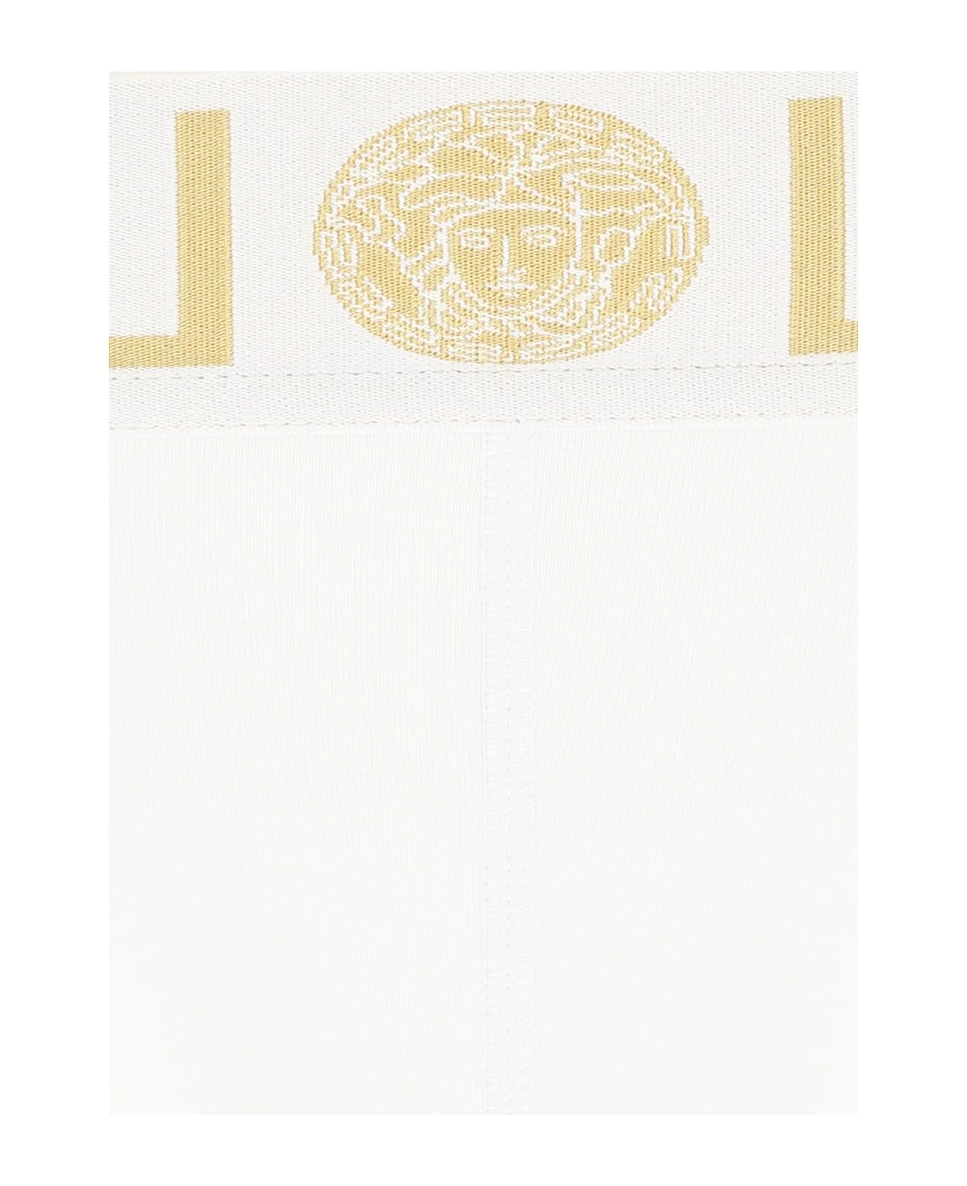 Versace White Stretch Cotton Brief 4 Versace White Stretch Cotton Brief - Image 3