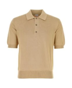 Bottega Veneta Beige Cotton Polo Shirt