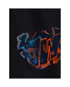 Off-White Black Short Sleeved Shirt With Multicolor Graffiti Embroidery In Cotton Blend Man -Off-White Sales Store 0c21cd1d6f4c78e6b5d5166a4fbeb897