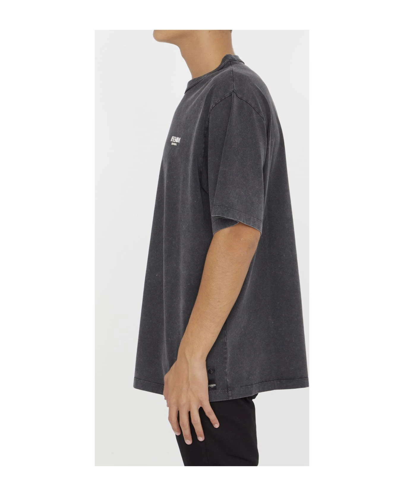 FENDI Black Jersey T-shirt 5 FENDI Black Jersey T-shirt - Image 3