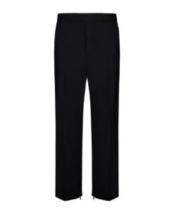 Off-White Ow Emb Wool Slim Zip Trousers