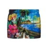 Dolce & Gabbana Short Multicolor Swim Trunks With Hawaiian Print And Branded Drawstring In Light Polyester Man -Off-White Sales Store 10e09447cb2ef1eed1219d3c2b9186df