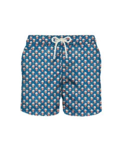 MC2 Saint Barth Man Light Fabric Swim Shorts With Pop Corn Print