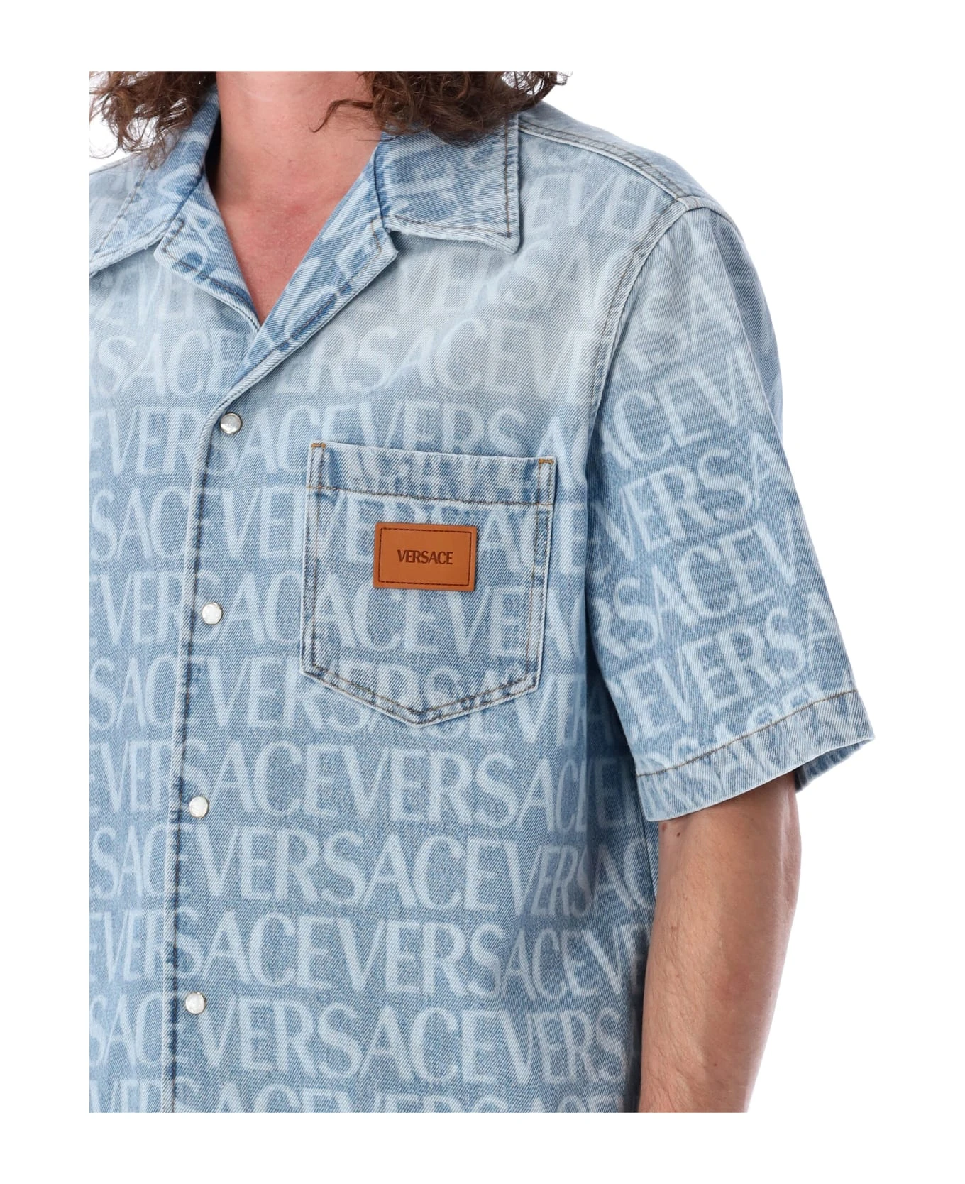 Versace Allover Denim Shirt 5 Versace Allover Denim Shirt - Image 3
