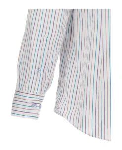 Etro Logo Embroidery Striped Shirt -Off-White Sales Store 1533cdd0db11c269fe75454dff0d9d57