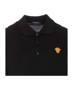 Versace Embroidered Medusa Polo T-shirt -Off-White Sales Store 177e5489ce6b104d471d7e11c3972333