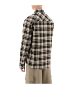 Off-White Flannel Shirt With Logoed Check Motif 8 Off-White Flannel Shirt With Logoed Check Motif -Off-White Sales Store 1b73c8a16f2bd560092079dc27b2f354