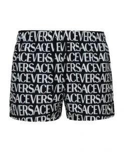 Versace Black Nylon Swimming Trunks