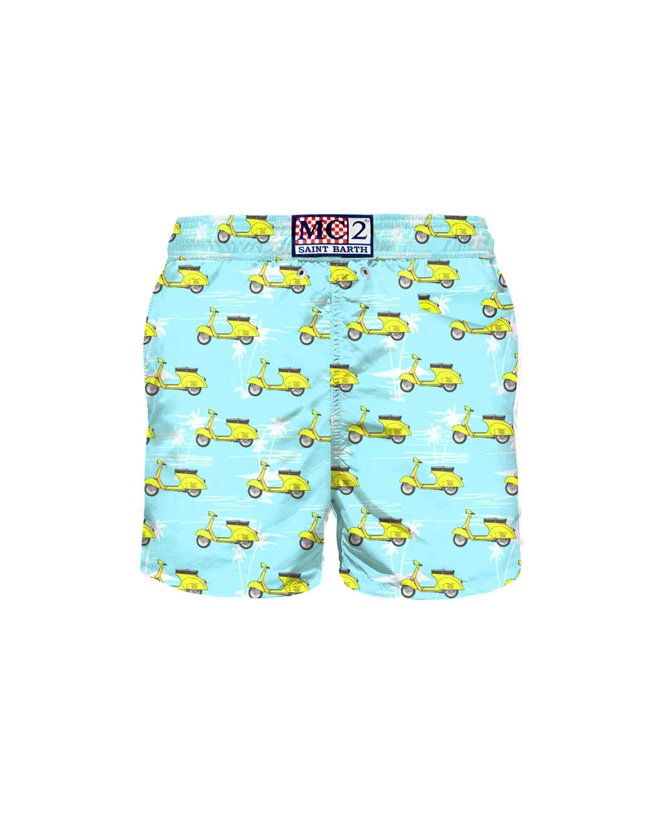 MC2 Saint Barth Light Fabric Man Swim Shorts Vespa® Print | Vespa® Special Edition 4 MC2 Saint Barth Light Fabric Man Swim Shorts Vespa® Print | Vespa® Special Edition - Image 2