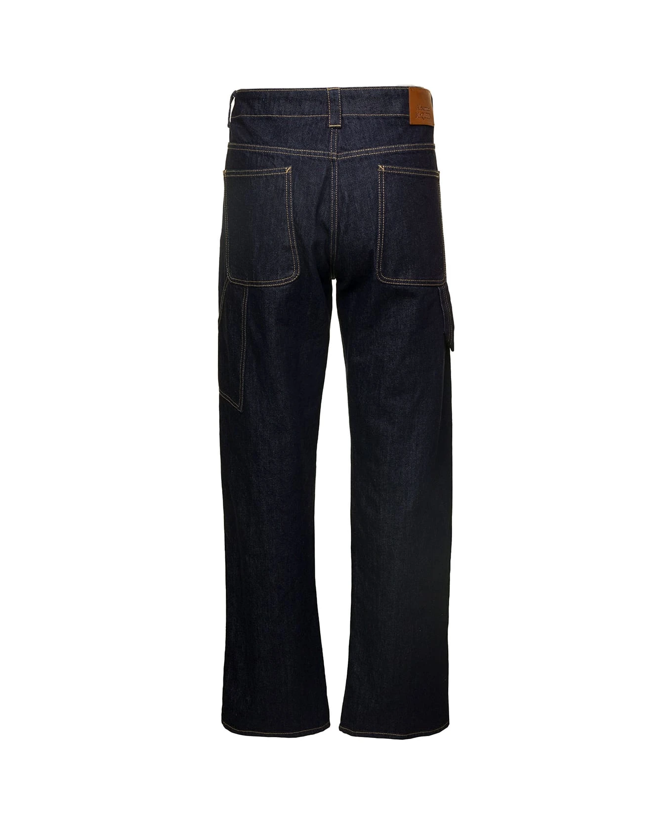Alexander McQueen 'worker' Blue Jeans With Maxi Pockets In Cotton Denim Man 4 Alexander McQueen 'worker' Blue Jeans With Maxi Pockets In Cotton Denim Man - Image 2