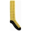 Marni Yellow/black Check Pattern Long Socks