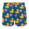 MC2 Saint Barth Man Light Fabric Swim Shorts With Ducky And Big Babol Print | Big Babol® Special Edition