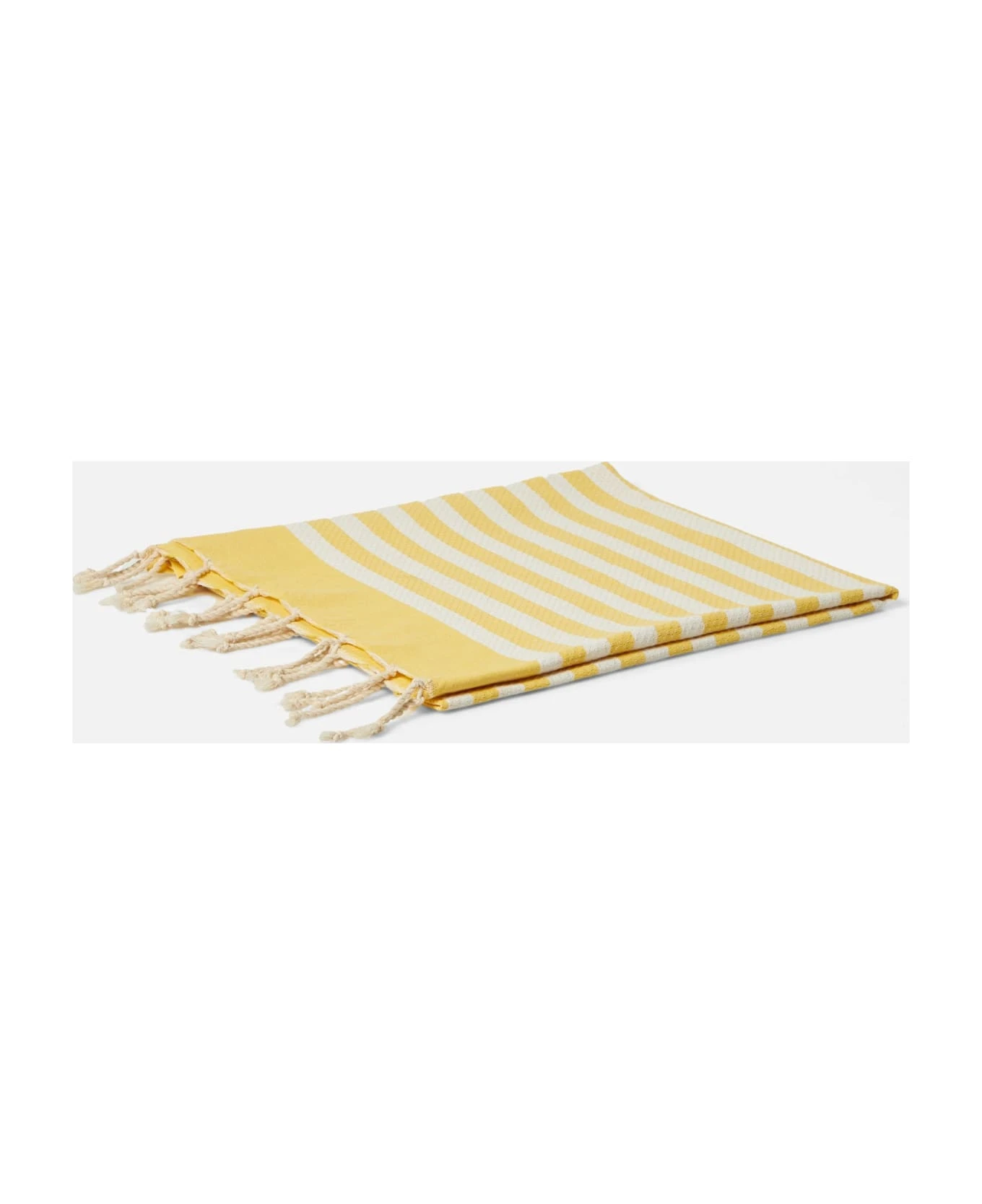 MC2 Saint Barth Fouta Classic Honeycomb With White And Yellow Stripes 5 MC2 Saint Barth Fouta Classic Honeycomb With White And Yellow Stripes - Image 3