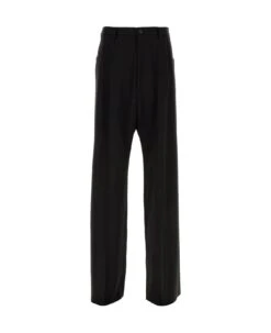 Balenciaga Black Wool Wide-leg Pant