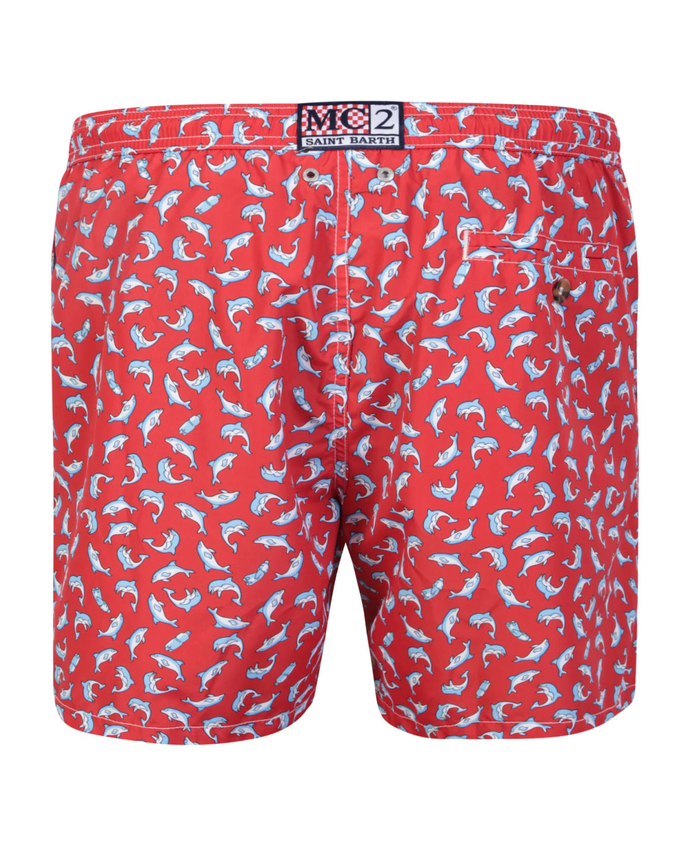 MC2 Saint Barth Red Dolphins Print Swim Shorts By Mc Saint Barth 4 MC2 Saint Barth Red Dolphins Print Swim Shorts By Mc Saint Barth - Image 2