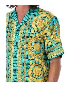 Versace Baroccodile Silk Bowling Shirt -Off-White Sales Store 305a85f6124954c7dd1e629c39151fb0