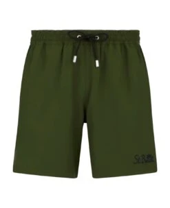 MC2 Saint Barth Man Military Green Comfort Swim Shorts