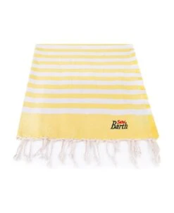 MC2 Saint Barth Classic Honeycomb Fouta With Yellow Stripes