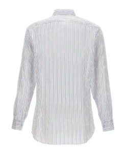 Etro Logo Embroidery Striped Shirt -Off-White Sales Store 4325896ed43f6848d7bcf9b48aa7fafb