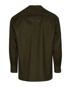 Maison Margiela Rear Logo Patched Pocket Shirt -Off-White Sales Store 46530dc97519b5d150d8680295f607bc