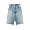 Balenciaga Frayed Edge Denim Shorts -Off-White Sales Store 469d3cf1525205b2b3f285a945aac4ea