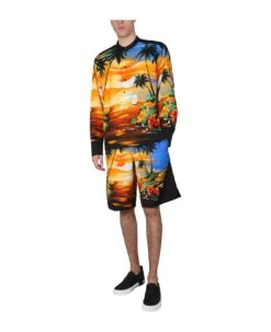 Dolce & Gabbana Hawaii Print Shirt -Off-White Sales Store 4b90867876dd353f31aab9960d160ffd