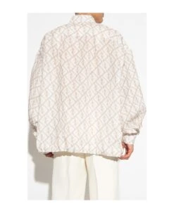 FENDI Linen Shirt -Off-White Sales Store 4c054966c51f611f3f1ee99cc48a1e11