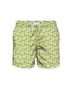 MC2 Saint Barth Light Fabric Man Swim Shorts Cocktail Print