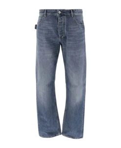 Bottega Veneta High Waist Cotton Denim Jeans