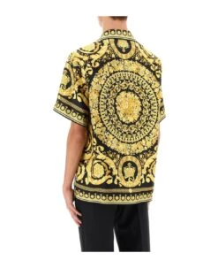 Versace Silk Twill Barocco Shirt -Off-White Sales Store 5445149a15e2f27e59b4175d99a56719