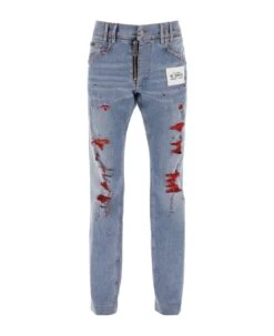 Dolce & Gabbana Re-edition Jeans With Destroyed Detailing
