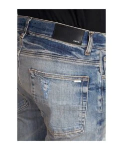 Amiri Jeans In Blue Cotton -Off-White Sales Store 56078db150b1ebc0b4e9be2491cc5290