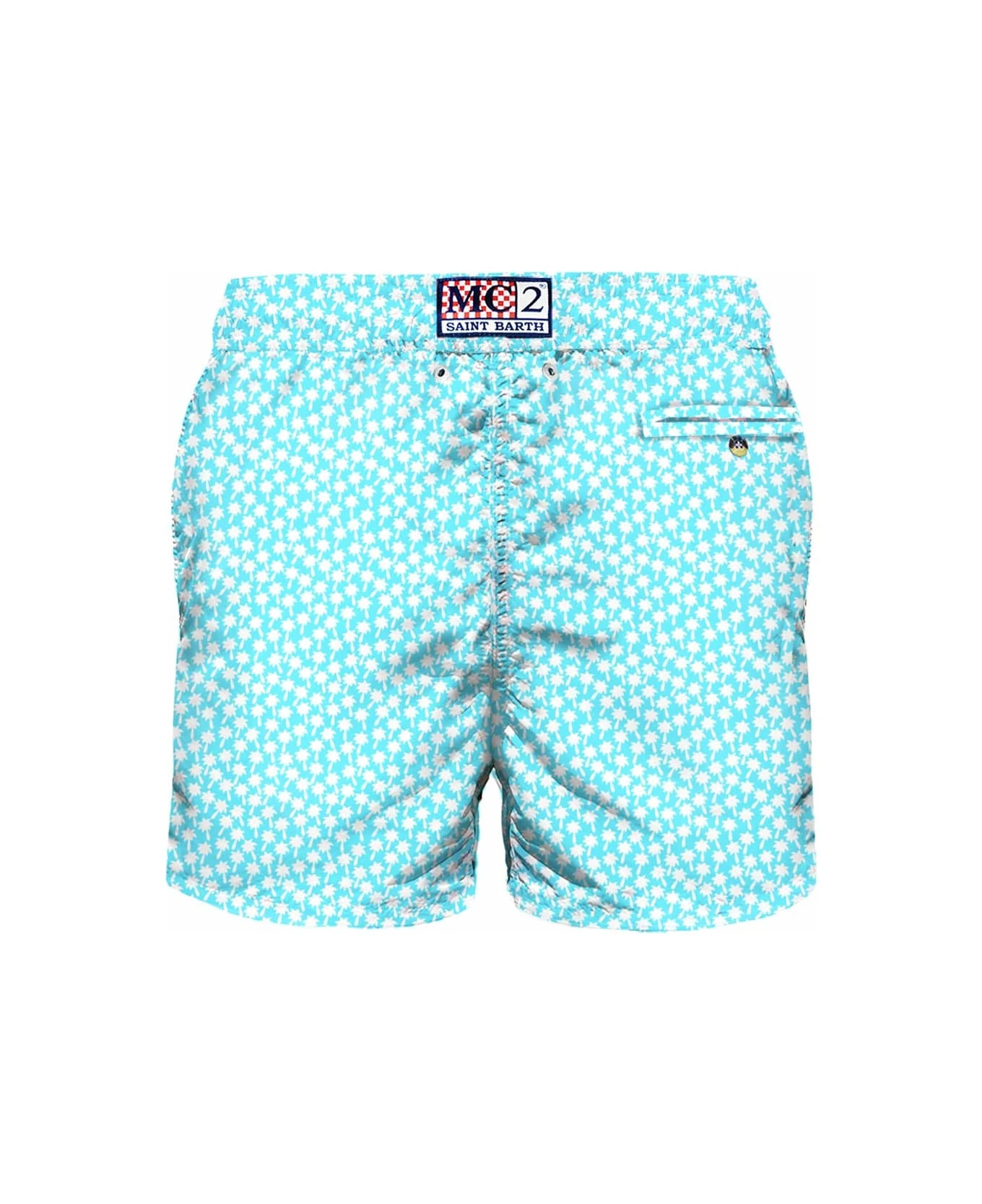 MC2 Saint Barth Light Fabric Man Swim Shorts Palms Print 3 MC2 Saint Barth Light Fabric Man Swim Shorts Palms Print - Image 2