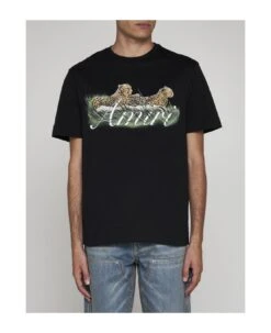 Amiri Cheetah Logo Cotton T-shirt 9 Amiri Cheetah Logo Cotton T-shirt -Off-White Sales Store 58fa0e249e658f24444f1b698bf986f9