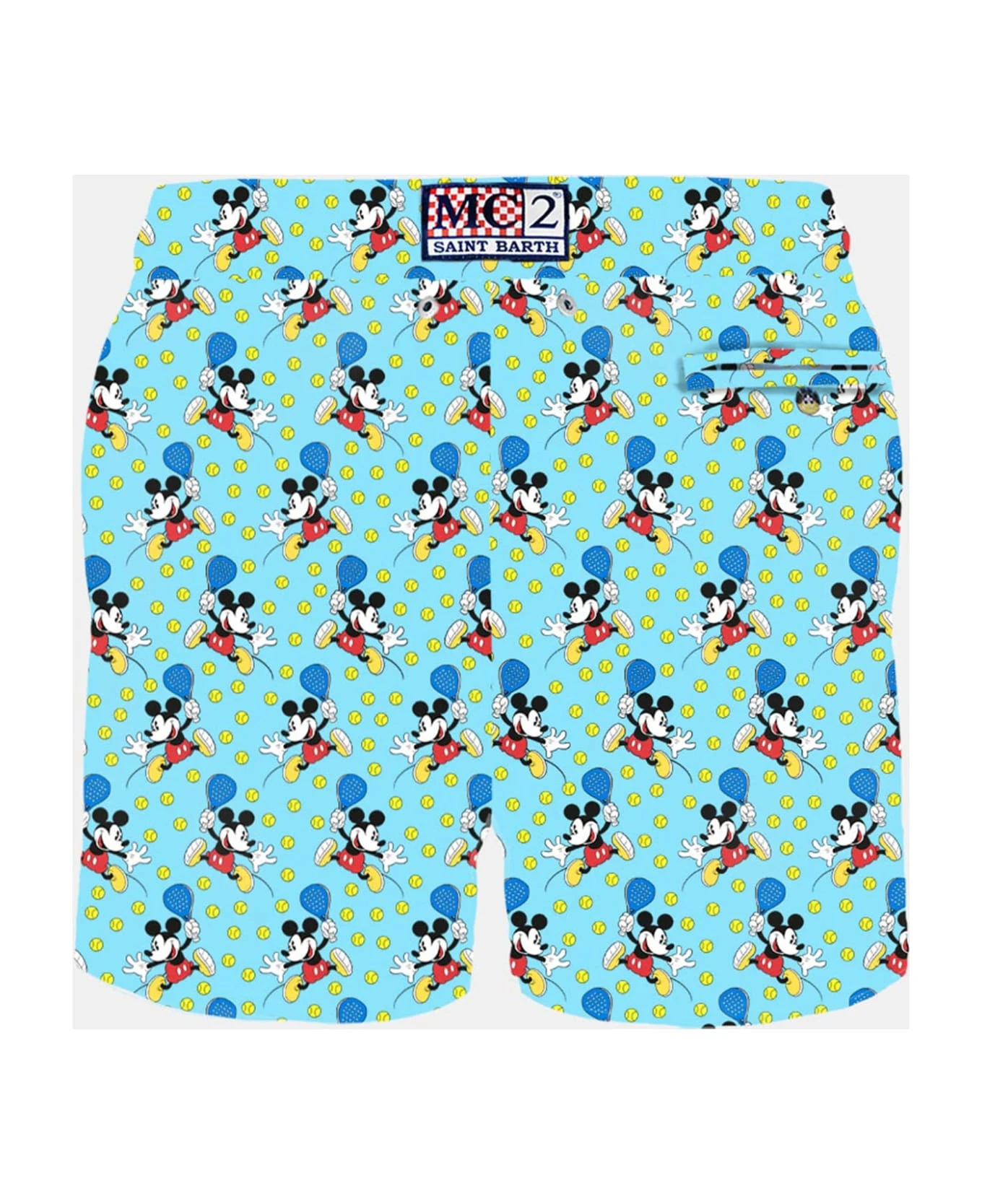MC2 Saint Barth Man Light Fabric Swim Shorts With Padel Mickey Mouse Print | Disney© Special Edition 4 MC2 Saint Barth Man Light Fabric Swim Shorts With Padel Mickey Mouse Print | Disney© Special Edition - Image 2