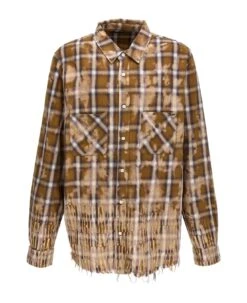 'bleach Amiri Logo Flannel' Shirt