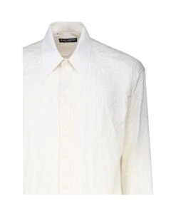 Dolce & Gabbana Oversized Shirt In Stretch Silk Charmeuse -Off-White Sales Store 5cb164334c36cf647f673cf9850e75ea