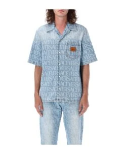Versace Allover Denim Shirt