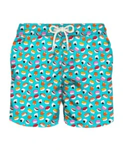 MC2 Saint Barth Light Fabric Man Swim Shorts Sushi Print