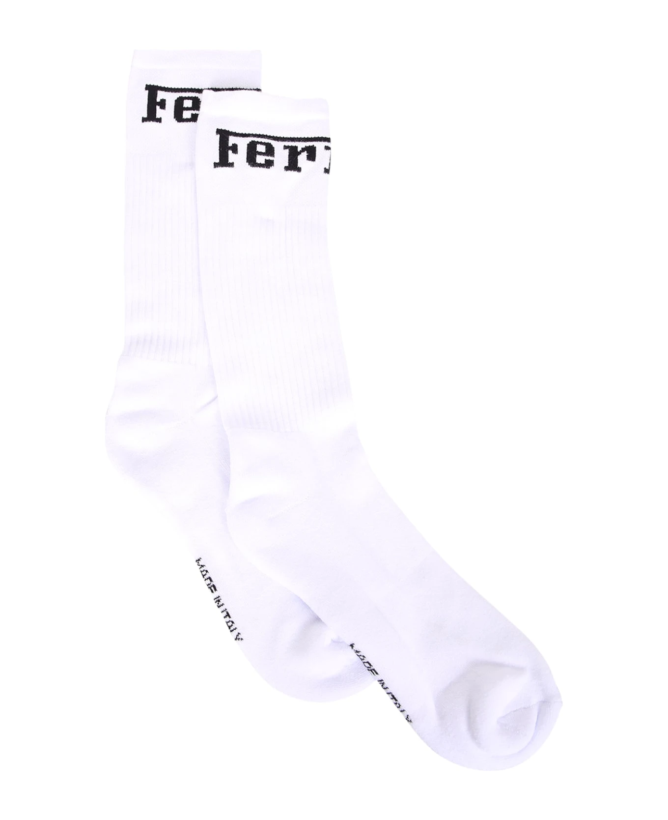 Ferrari White Cotton Blend Socks 3 Ferrari White Cotton Blend Socks