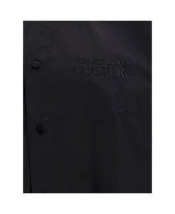 Versace Jeans Couture Black Slim Shirt With Chain Print In Cotton Man -Off-White Sales Store 64c363d542bd4e6e2f6b4fe8179942f1