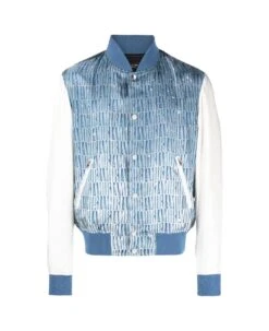 Blue Gradient Repeat Amiri Bomber Jacket