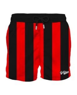 MC2 Saint Barth Man Swim Shorts With Milan Vintage Striped Print | Milan Special Edition