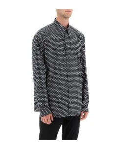 Dolce & Gabbana Micro Monogram Oversized Shirt -Off-White Sales Store 6ab3d5caece1562ccaa6702a7ef3bed3