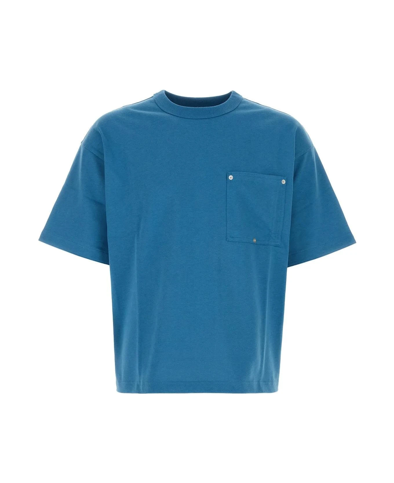 Bottega Veneta Air Force Blue Cotton Oversize T-shirt 3 Bottega Veneta Air Force Blue Cotton Oversize T-shirt