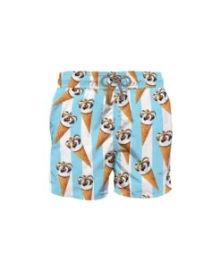 MC2 Saint Barth Man Classic Swim Shorts With Cornetto Print | Algida® Special Edition