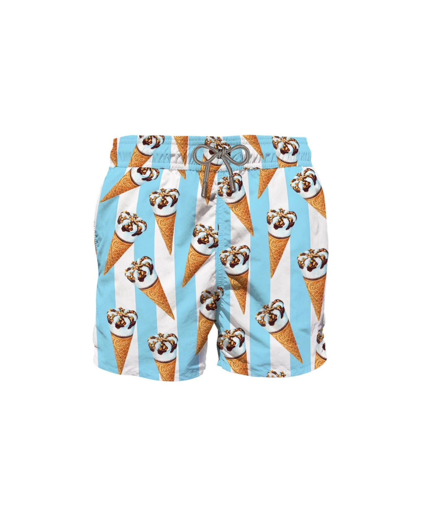 MC2 Saint Barth Man Classic Swim Shorts With Cornetto Print | Algida® Special Edition 3 MC2 Saint Barth Man Classic Swim Shorts With Cornetto Print | Algida® Special Edition