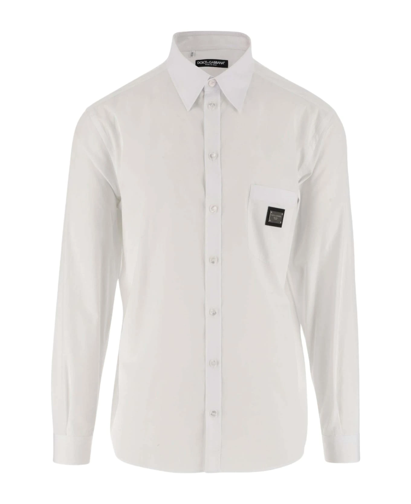 Dolce & Gabbana Cotton Poplin Shirt With Logo 3 Dolce & Gabbana Cotton Poplin Shirt With Logo